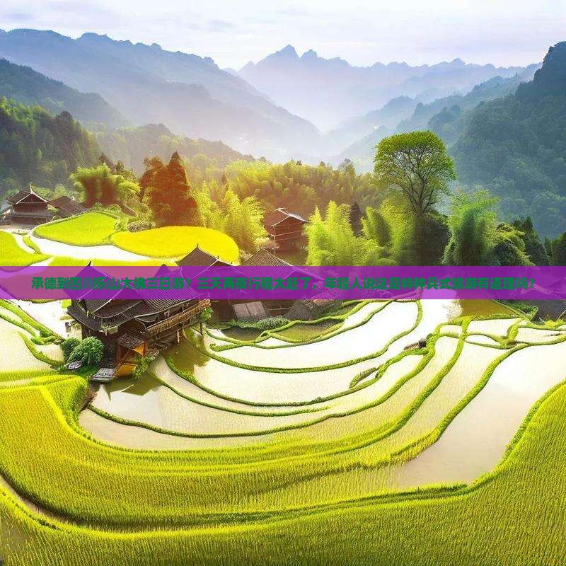 承德到四川乐山大佛三日游？三天两夜行程太赶了，年轻人说这是特种兵式旅游有道理吗？