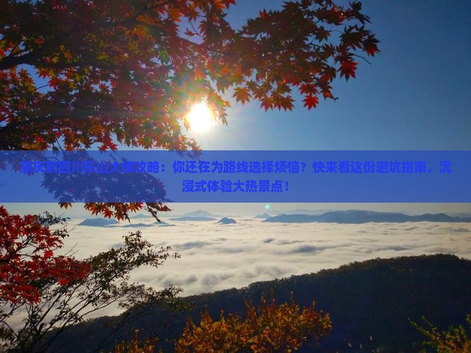 重庆到四川乐山大佛攻略