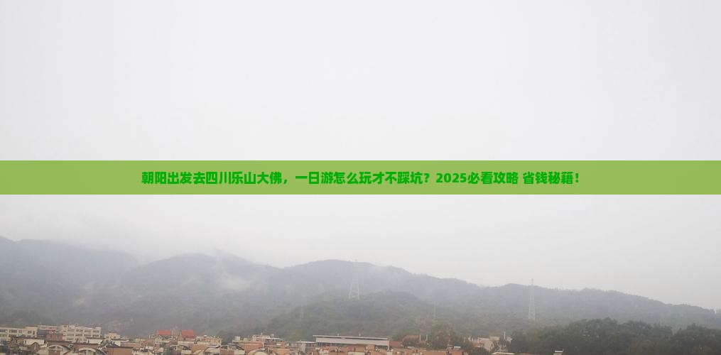 朝阳去四川乐山大佛一日