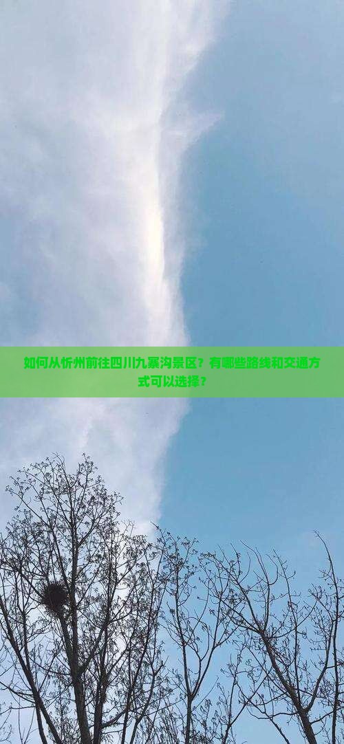 忻州去四川九寨沟景点