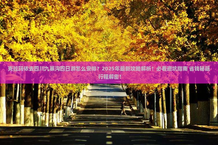 克拉玛依去四川九寨沟四日游