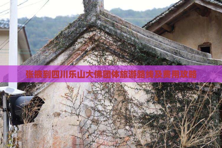 张掖到四川乐山大佛团体旅游