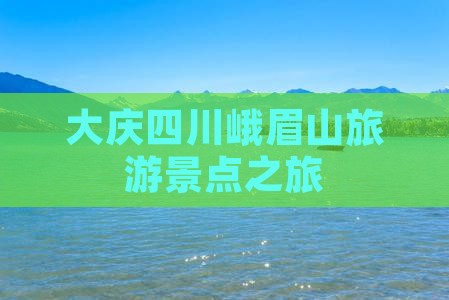 大庆到四川峨眉山旅行社