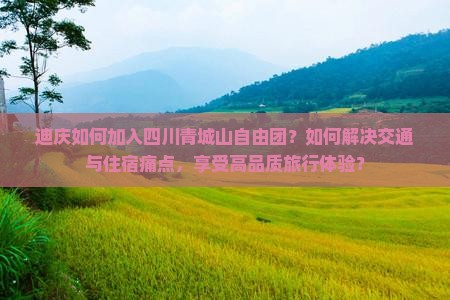 迪庆如何加入四川青城山自由团？如何解决交通与住宿痛点，享受高品质旅行体验？