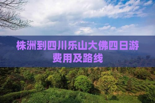 株洲到四川乐山大佛四日游费用及路线