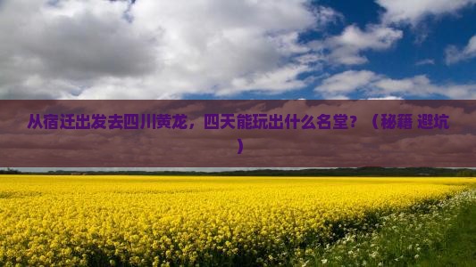 宿迁去四川黄龙四日游