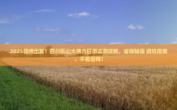 赣州到四川乐山大佛六日游