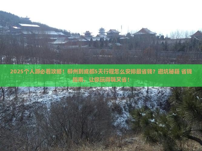 柳州到四川成都个人游