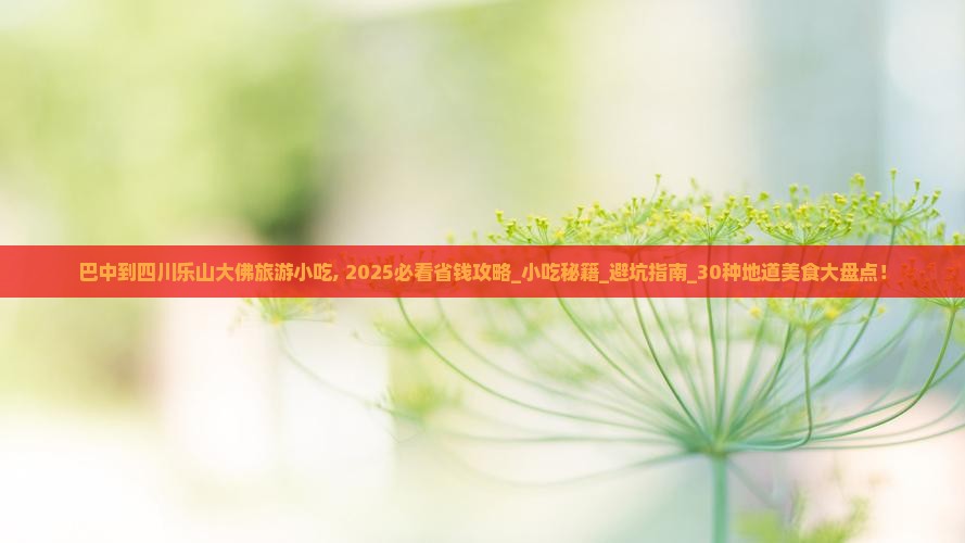 巴中到四川乐山大佛旅游小吃