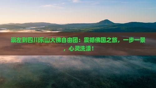 崇左到四川乐山大佛自由团