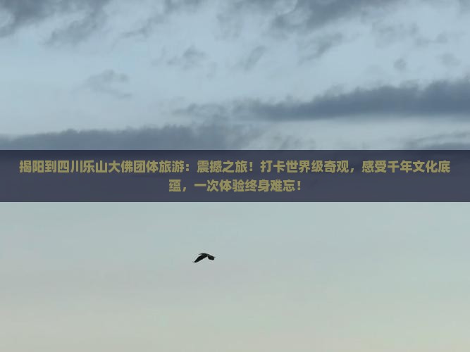 揭阳到四川乐山大佛团体旅游