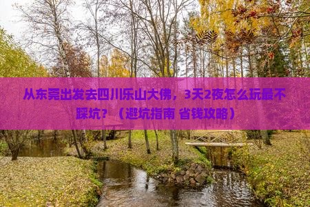 东莞去四川乐山大佛景点