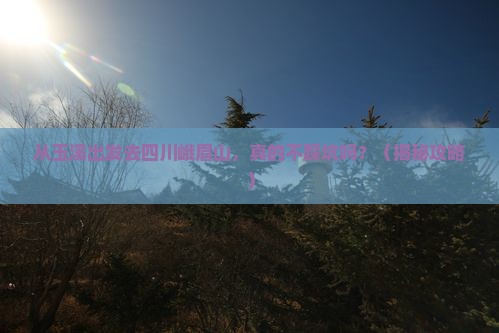 玉溪去四川峨眉山景点 玉溪去四川峨眉山景点