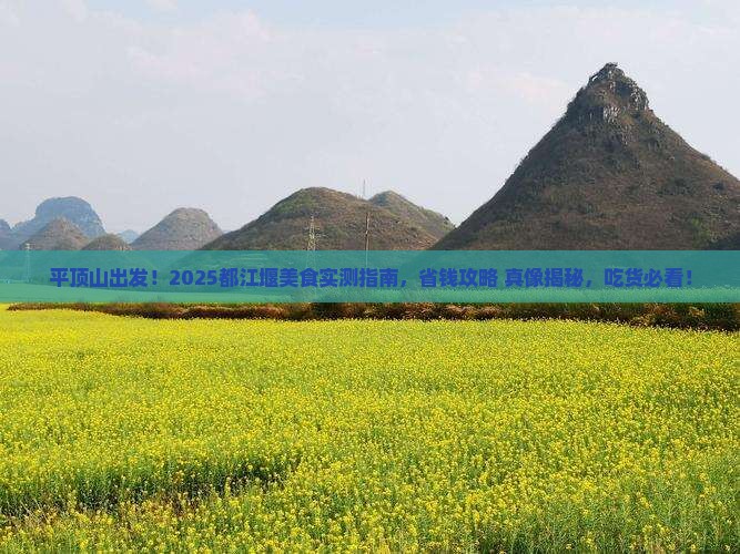 平顶山去四川都江堰旅游小吃