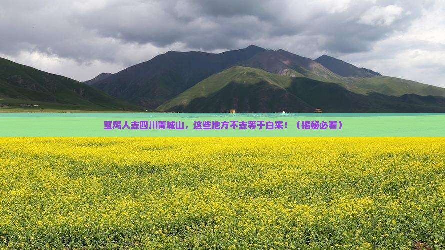 宝鸡去四川青城山必去地