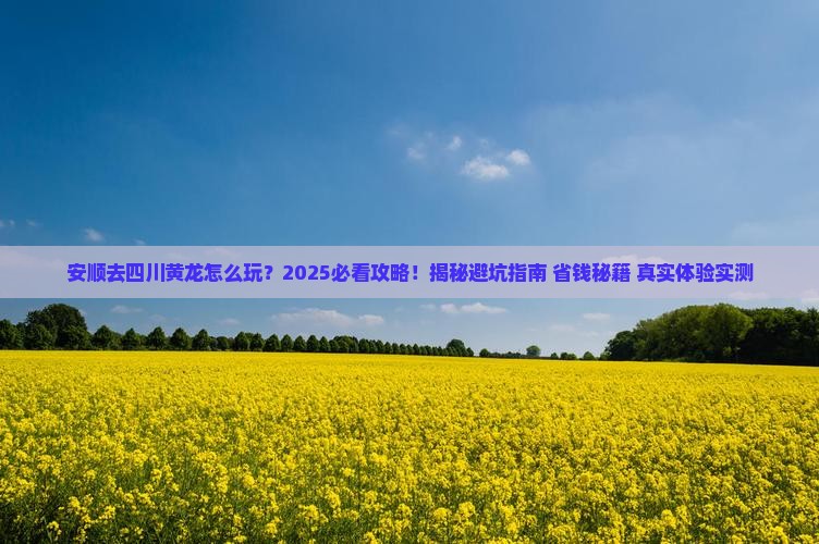 安顺去四川黄龙旅行社