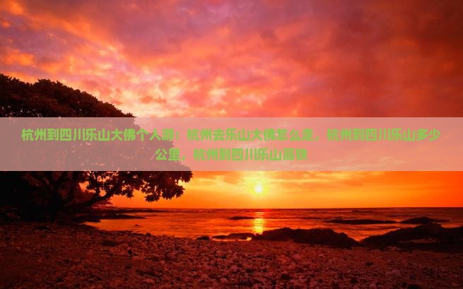 杭州到四川乐山大佛个人游