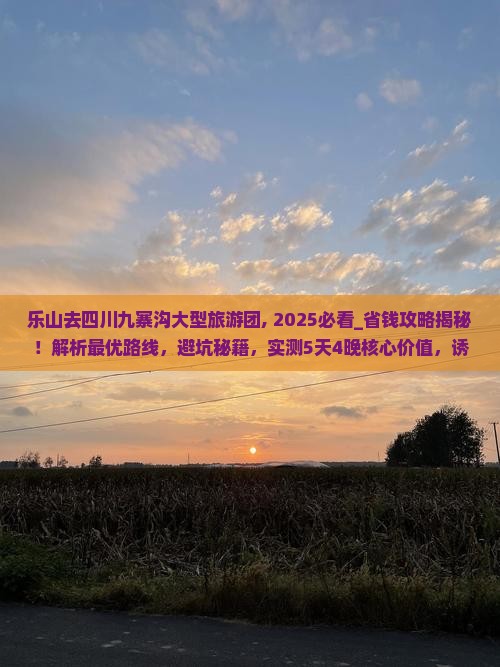 乐山去四川九寨沟大型旅游团