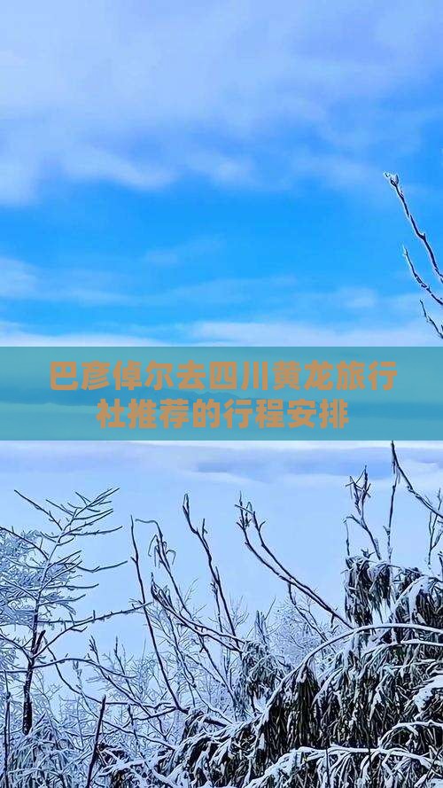 巴彦倬尔去四川黄龙旅行社