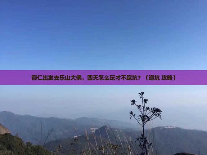 铜仁到四川乐山大佛四日游