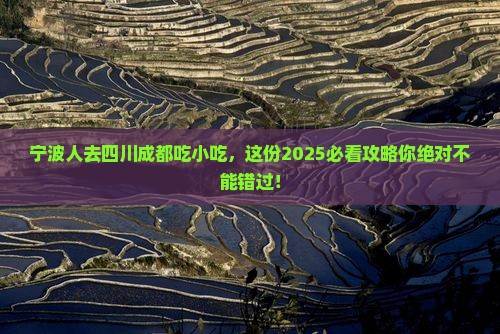宁波去四川成都旅游小吃