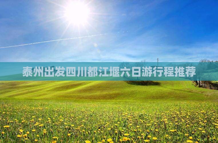 泰州出发四川都江堰六日游行程推荐