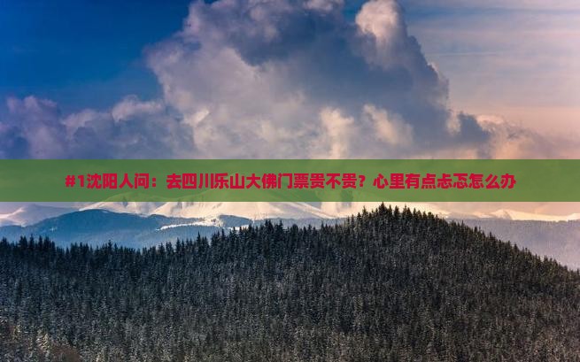 沈阳去四川乐山大佛门票