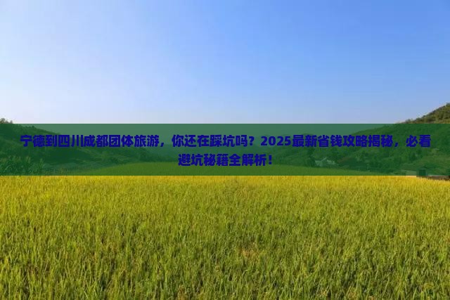宁德到四川成都团体旅游