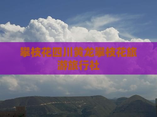 攀枝花去四川黄龙旅行社