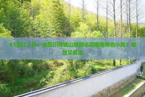 湛江去四川青城山旅游小吃