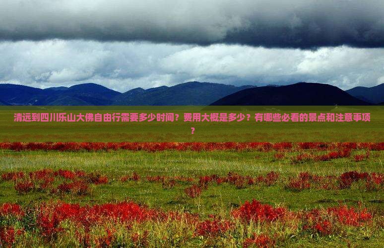 清远到四川乐山大佛自由行