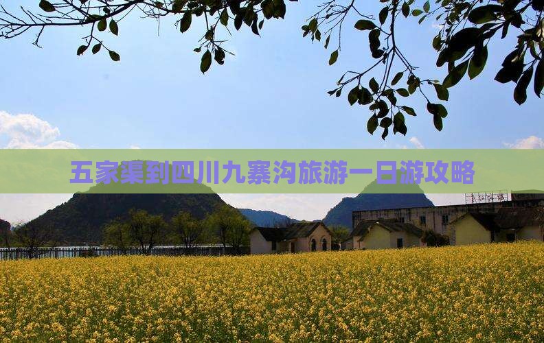 五家渠去四川九寨沟一日