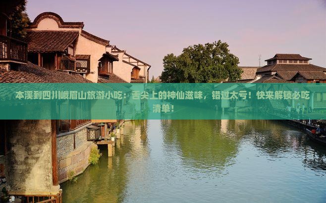 本溪到四川峨眉山旅游小吃
