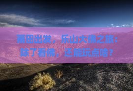 莆田去四川乐山大佛哪里玩