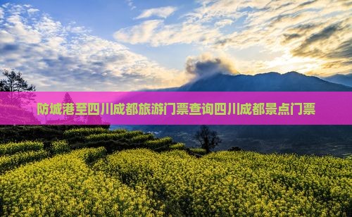 防城港至四川成都旅游门票查询四川成都景点门票