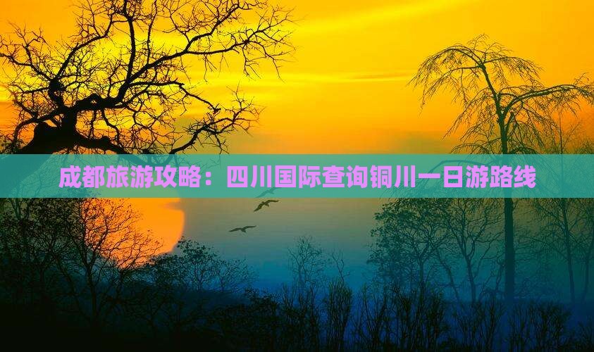 成都旅游攻略：四川国际查询铜川一日游路线
