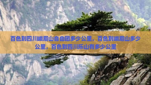 百色到四川峨眉山自由团