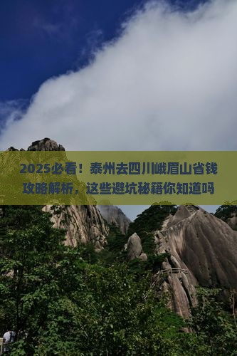 泰州去四川峨眉山攻略