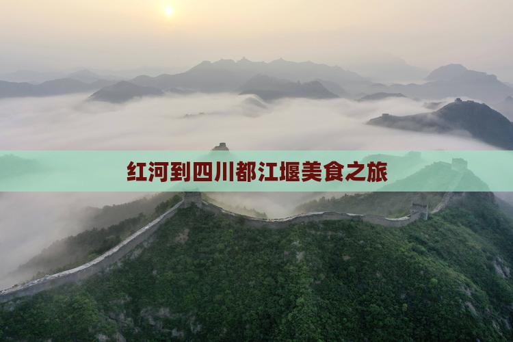 红河到四川都江堰旅游小吃