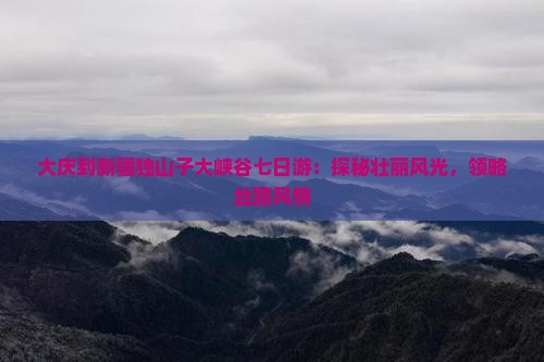 大庆到新疆独山子大峡谷七日游：探秘壮丽风光，领略丝路风情