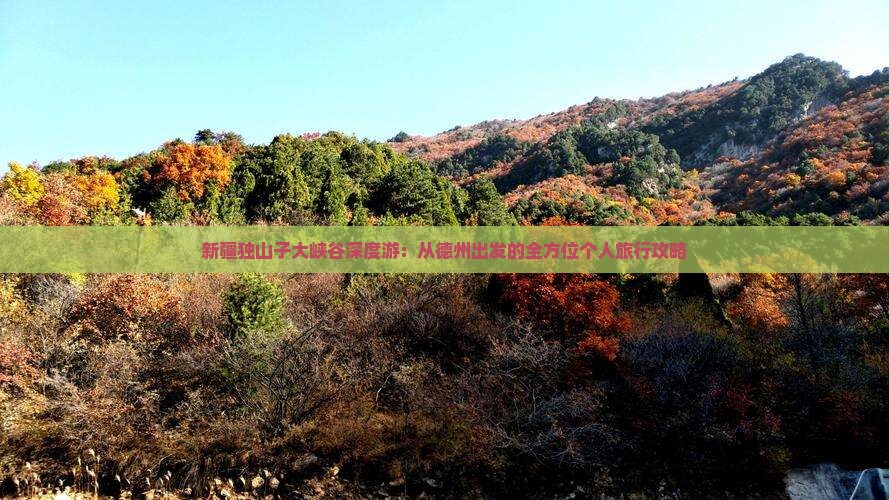 新疆独山子大峡谷深度游：从德州出发的全方位个人旅行攻略