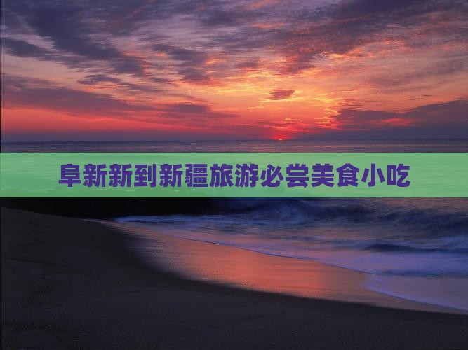 阜新新到新疆旅游必尝美食小吃