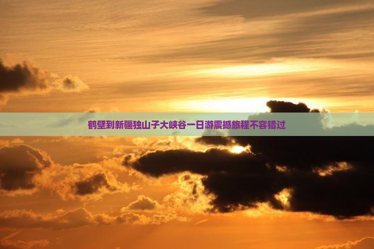 鹤壁到新疆独山子大峡谷一日
