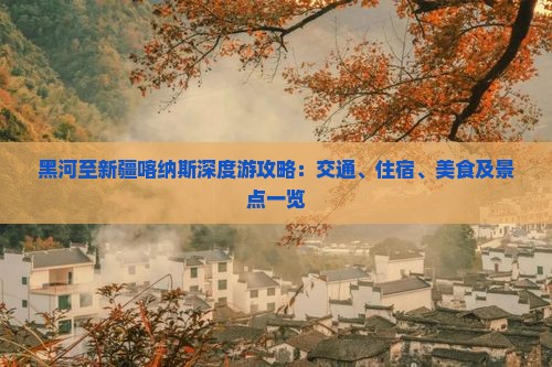 黑河至新疆喀纳斯深度游攻略：交通、住宿、美食及景点一览
