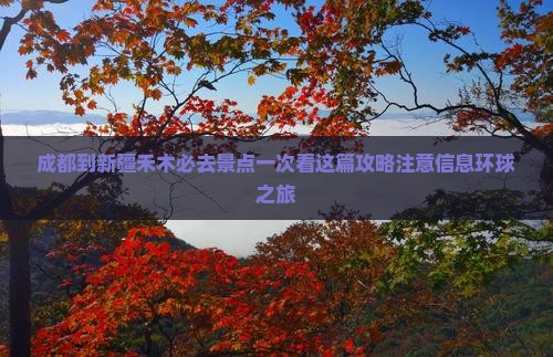 成都到新疆禾木必去景点一次看这篇攻略注意信息环球之旅