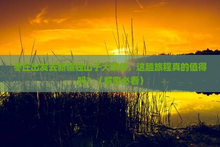 枣庄去新疆独山子大峡谷攻略