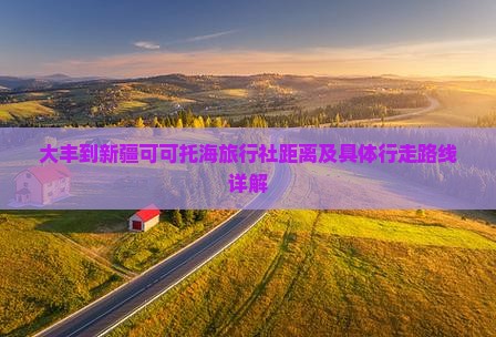 大丰到新疆可可托海旅行社距离及具体行走路线详解