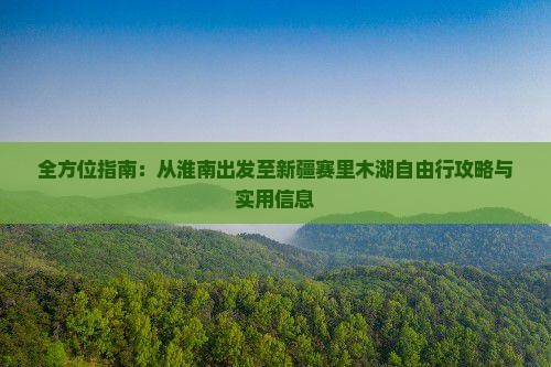 全方位指南：从淮南出发至新疆赛里木湖自由行攻略与实用信息