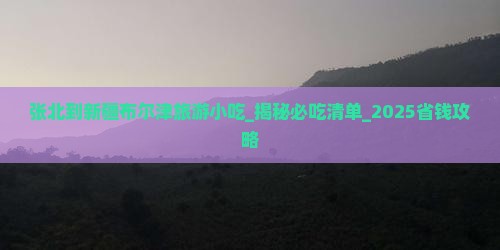 张北到新疆布尔津旅游小吃