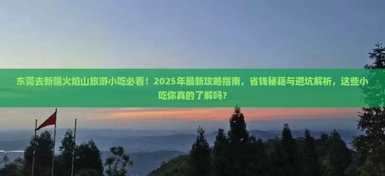 东莞去新疆火焰山旅游小吃